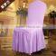 Spandex chair cover with skirt