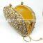 customized high-end tree shape gold crystal clutch bag