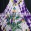 Beautiful purple brush printed long umbrella dress for girls long dresses for wholesale of hand painted