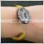 LFD-B006 Druzy Drusy Quartz Stone Pave Rhinestone Crystal Bangles , Gold Plated Cuff Bangle Bracelets Jewelry Finding