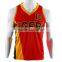 reversible v-neck basketball jersey color red
