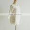 3/4 quarter sleeve female beige pure color blouse