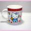 Healthy 12 oz kitty cat ceramic porcelain mug for kids