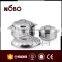 European style stainless steel commercial cooking pots 3 sets