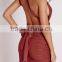 wholeslae free pattern halter neck casual dress for ladies