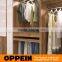 Luxury Villa Wood Grain Walk-in Closet Design Wardrobe for Home Furniture