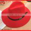 Popular high quality custom fedora hat Red winter felt floppy hat