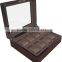Brown gloss watch box with acrylic window