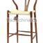 Hans Wegner Wooden Arm Y Barstool/ Wishbone chair(CH-512R)