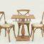 Antique style coffee room use wooden dining set/Wood coffee Table and chair(CH-532-OAk,DT-1087-OAK)