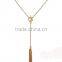 Tassel Chain Necklace, Minimalist Boho Jewelry,Vintage Necklace Bronze Necklace,