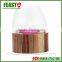 2015 New Design Glass Candle Holder Decorative Candle Jar With Wood Stand
