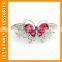 PGHD0339 MUB Best price korean gold crystal hair clips elegant metal butterfly crystal hair clip