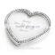 Bling double sided magnifying heart shaped compact mirror