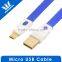 Tangle Free Flat Noodle 4ft Colored Micro USB Charger Cord for Android,Samsung