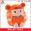 nice design cartoon doll plush backpack customize plush backpack hot sale plush material backpack