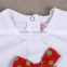 2015 New design girls clothes set t-shirt and stripes pants christmas baby clothes wholesale price TR-CA48