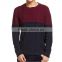 2015 New style plus size contrast color pullover sweater for men