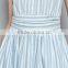 2015 teenager girls new design sleeveless striped slim dress