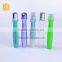 15ml colorful cosmetic serum plastic roller ball bottles with silver line on cap