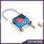 Low MOQ colorful epoxy square shape cable lock keychain