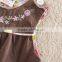 (9016#BROWN) 18M-6Y Children wear cotton baby girls corduroy girl dress