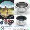 phone camera fisheye wide macro 3in1 lens mobile phone accessories factory