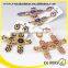 zhejiang mix colors rhinestone long large cross earring