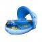 blue Baby Infant Adjustable Inflatable Swimming Ring Swim Trainer Float with Canopy Safety Aids