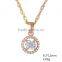 925 sterling silver material plated rose gold gold two tones diamond necklace