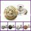 Custom brand logo metal push brass snap fasteners