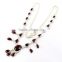 Perfect Collection Garnet 925 Sterling Silver Necklace, Indian Fashion Silver Jewelry, Antique Silver Jewelry