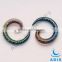 Fashion wholesale body jewelry pyrex glass ear spiral taper