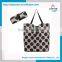 JST Hot Selling Foldable Polo Dots Shoping Tote Bag Women with High Quality