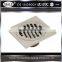 Hot sale square brass linear drain chrome plated 100*100mm shower floor drain