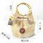 New Comfortabl material Ladies Handbag with Bamboo handle