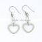 Unique hot selling women jewelry with silver magnetic heart earrings