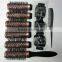 Professional ceramic detachable round hair brush comb set for styling change size