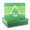 Recycle blue printed Christmas gift packaging paper box