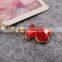 New designs red color bear pendant necklace stainless steel joyas en acero jewelry