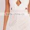 Hot sexy woman white night tight over hip cut out bandage dress for wholesale