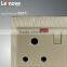 new product 1 gang gold round 3 pin socket