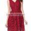 Women's Vogue Lace V-neck Chic Cocktail Party Sleeveless Dress