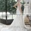Romantic Shining Beaded V-Neck Sexy Mermaid Wedding Dresses 2016 With Long Train New Fashion Backless Vestidos De Noiva ML062