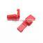 Fashion Red Plastic Stopper Drawstring Cord End For Garments