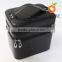 leather women cosmetic makeup bag with debossed logo