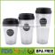 Wholesale Reusable Bulk Plastic Double Wall Coffee Cups with Lid