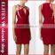 2015 Wholesale Unique Fashion sexy sleeveless red women bandage dress