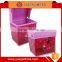 sweet pink mini storage box case set of 3