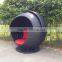 Special Design Rattan Furniture Rotatable Black Apple Sunbed